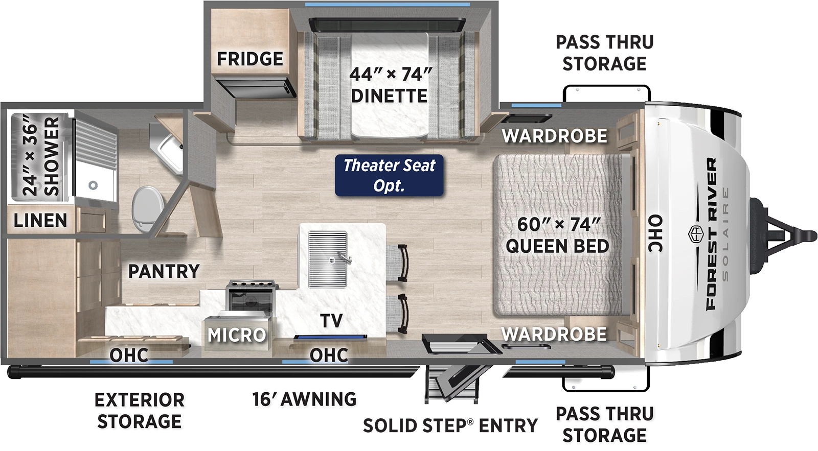 Solaire 232UD Floorplan